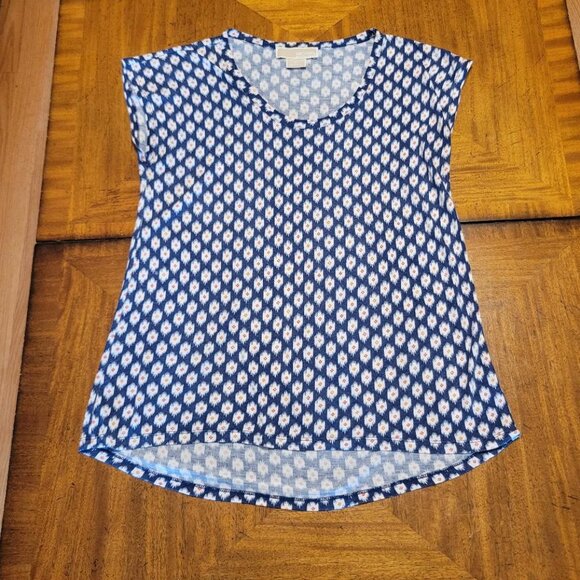 Michael Kors Red, White & Blue Printed Top - Picture 2 of 10